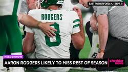 Jets QB Aaron Rodgers Has a Torn Left Achilles Tendon and Will Miss the Rest of the Season News Clip