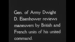 United States, 1950s: Dwight Eisenhower disembarks plane, shakes hands with British officers Stock Footage
