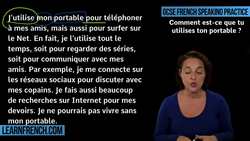 GCSE French Speaking: How do you use your mobile phone? Instructional Video