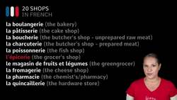 20 Useful French Shops - French Vocabulary Instructional Video