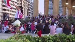 CLEAN : Lebanese keep up protests despite emergency measures (2) News Clip