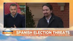 Spanish tourism minister receives blood-stained knife as election threats continue News Clip
