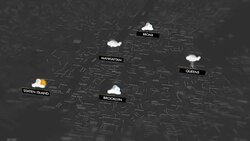 Weather Forecast and Conditions on New York City Map Stock Footage