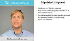 Stipulated Judgment or Consent Judgment Instructional Video