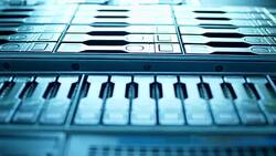 Flashing LED lights of network station Stock Footage