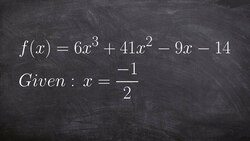 Given a Zero as a Fraction, Find the Remaining Zeros of the Polynomial Instructional Video