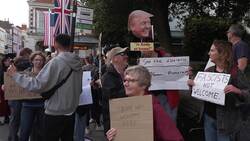 Stop Trump protest in Windsor ahead of the US President's arrival in the UK News Clip