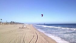Aerial View of Huntington Beach in Los Angeles California Stock Footage
