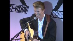 David Bowie at launch of Sound and Vision World Tour News Clip