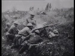 US troops in France, attacking German lines, German troops retreating. Spring Offensive, WWI, 1918 Stock Footage