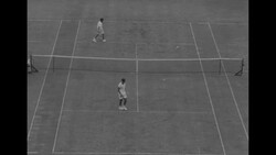 Ecuadorian-born Pancho Segura beats Californian Pancho Gonzales at the 1951 US Pro Tennis Championships News Clip