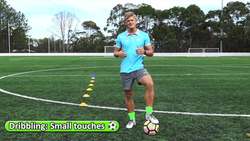 #1. How to teach: Dribbling › Small touches | Soccer skills in PE (grade K-6) Instructional Video