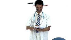 Crazy doctor davil in halloween themes Stock Footage