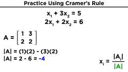 Solving Systems Using Cramer's Rule Instructional Video
