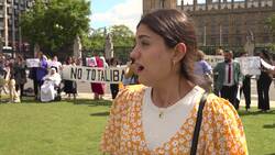 Further footage from the protest against Taliban rule of Afghanistan in Parliament Square News Clip