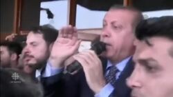 Turkish president mobbed by supporters News Clip
