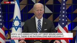 US President warns 'other nations or hostile actors should not think of attacking Israel' News Clip