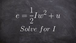 Solve a literal equation Instructional Video