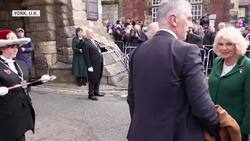 Eggs thrown at King Charles and Camilla in northern England News Clip