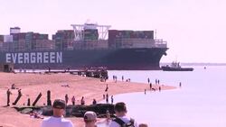 Ever Given containership docks in Felixstowe News Clip