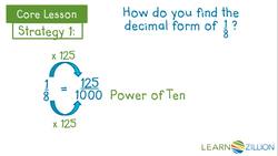 Converting Unit Fractions to Terminating Decimals Instructional Video