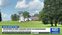 Skydiving plane crashes with 20 passengers News Clip
