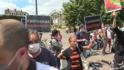 CLEAN : France: protesters call for removal of statue of Senegal colonial administrator News Clip