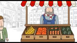 DELF A1: shopping at the market in French - French communication 14 Instructional Video