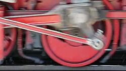 departure of old locomotive Stock Footage