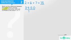 Finding the Difference between the Largest and Smallest Share in a Ratio Division Problem Instructional Video