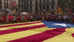 CLEAN : Catalan separatists hit streets for national day ahead of Madrid talks News Clip