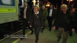 Missiles strike Ukraine train station, Kremlin denies responsibility News Clip