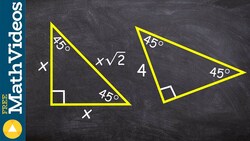 Determine the missing lengths of a 45 45 90 triangle ex 1 Instructional Video