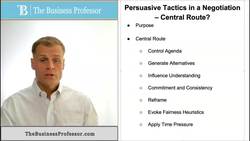 Persuasive Negotiation Tactics - Central Route Instructional Video