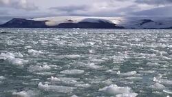sailing in frozen sea, Svalbard Stock Footage
