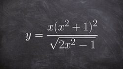 Take the log of both sides to find the derivative Instructional Video