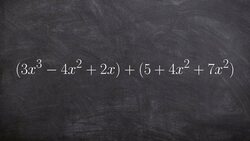 Learn how to add two different polynomials by adding like terms Instructional Video