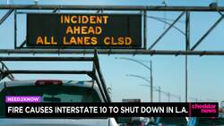 Fire Causes Shutdown of Los Angeles Interstate News Clip