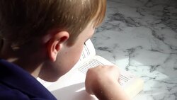 Child reading Stock Footage
