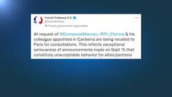 France recalls ambassadors to United States and Australia amid submarine deal outrage News Clip