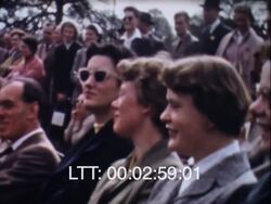 Shirley Park Open Lawn Tennis Tournament, Croydon 1955 Stock Footage