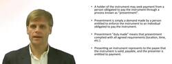 Presenting Negotiable Instrument for Payment Instructional Video