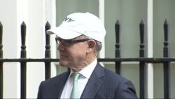 Woody Johnson and Stephen Ross standing outside 10 Downing Street News Clip