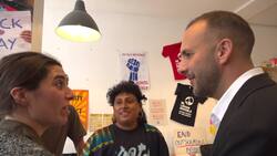 New Green Party leader Zack Polanski meets members of the public News Clip