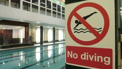 Empty indoor swimming pool in Hampton News Clip