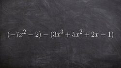 Learn how to subtract two polynomials by including multiple place values Instructional Video