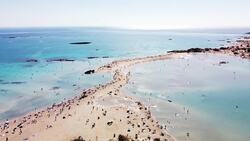 Drone's Eye View: Discover the World's Most Colorful Beaches Stock Footage