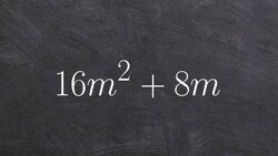Learn how to factor out the GCF variable and number from a binomial Instructional Video