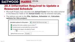 Planning and Control Using Microsoft Project 365 and 2021 - Module 20 - Updating Projects with Resources Instructional Video