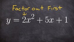 Completing the Square with Factoring Coefficients and Fractions Instructional Video